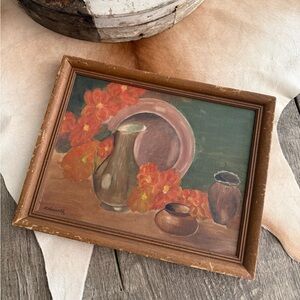 Vintage Floral Still Life Framed Art